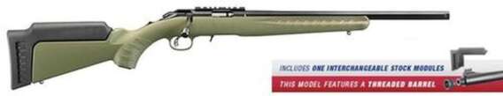 Ruger American Rifle Predator Bolt 22 WMR 18 Threaded Barrel, 9+1 Synthetic ODG Stock Blued
