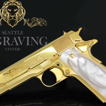 Custom 1911 COLT Government 45ACP, ALL 24K Gold Plated