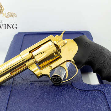 24K Gold Plated COLT KING COBRA 3" - 357 Magnum - One and Only