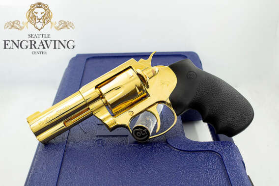 24K Gold Plated COLT KING COBRA 3" - 357 Magnum - One and Only